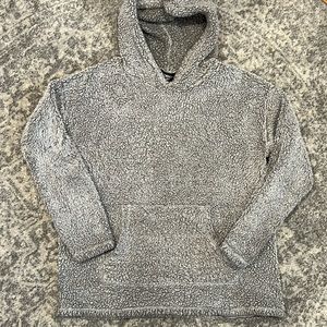 32 Degrees Women’s Soft Sherpa Pullover Hoodie in Green Heather